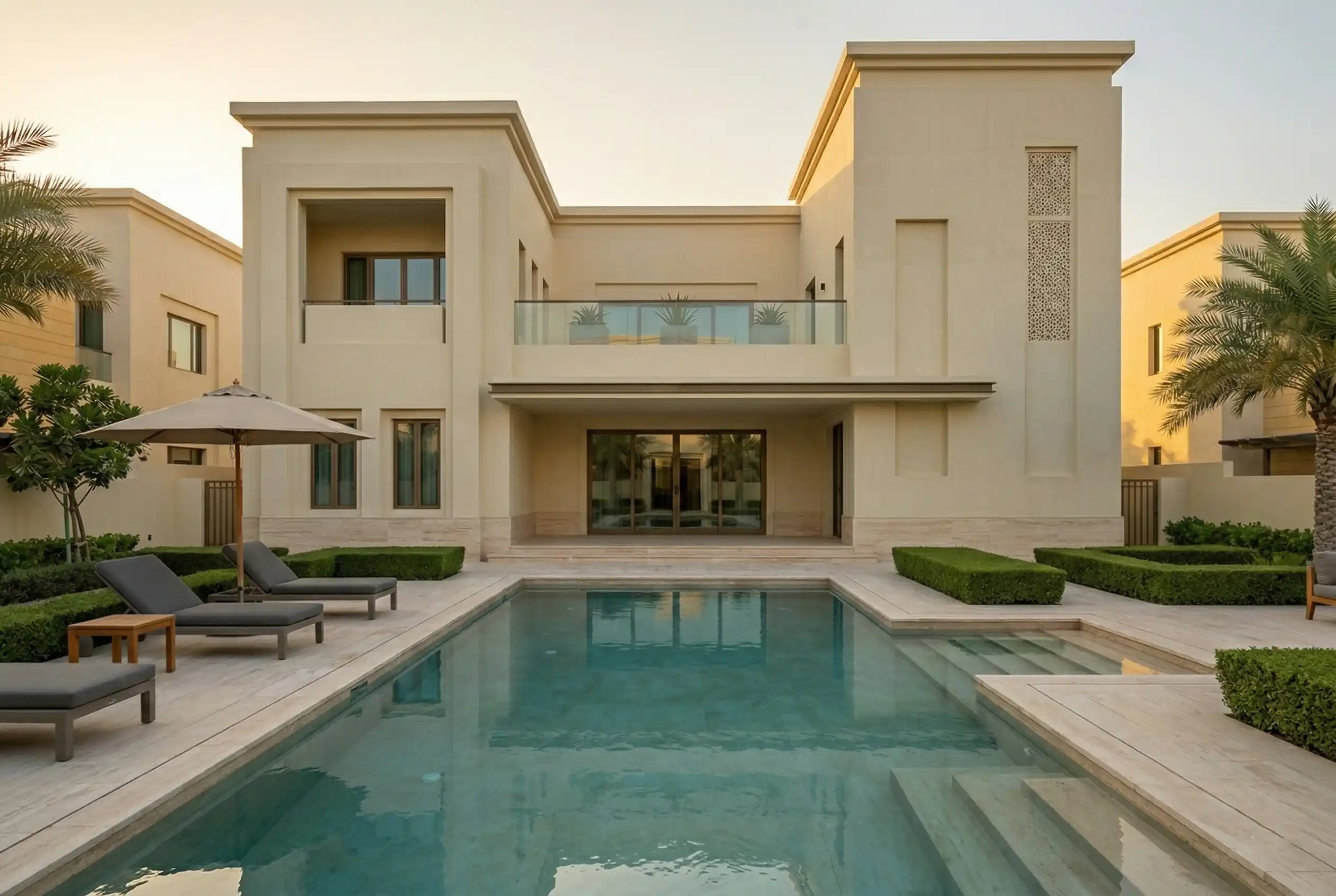 Garden courtyard and pool